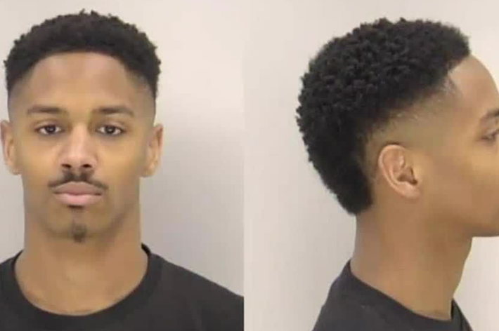 Mugshot of a young man facing forward and side profile without expression