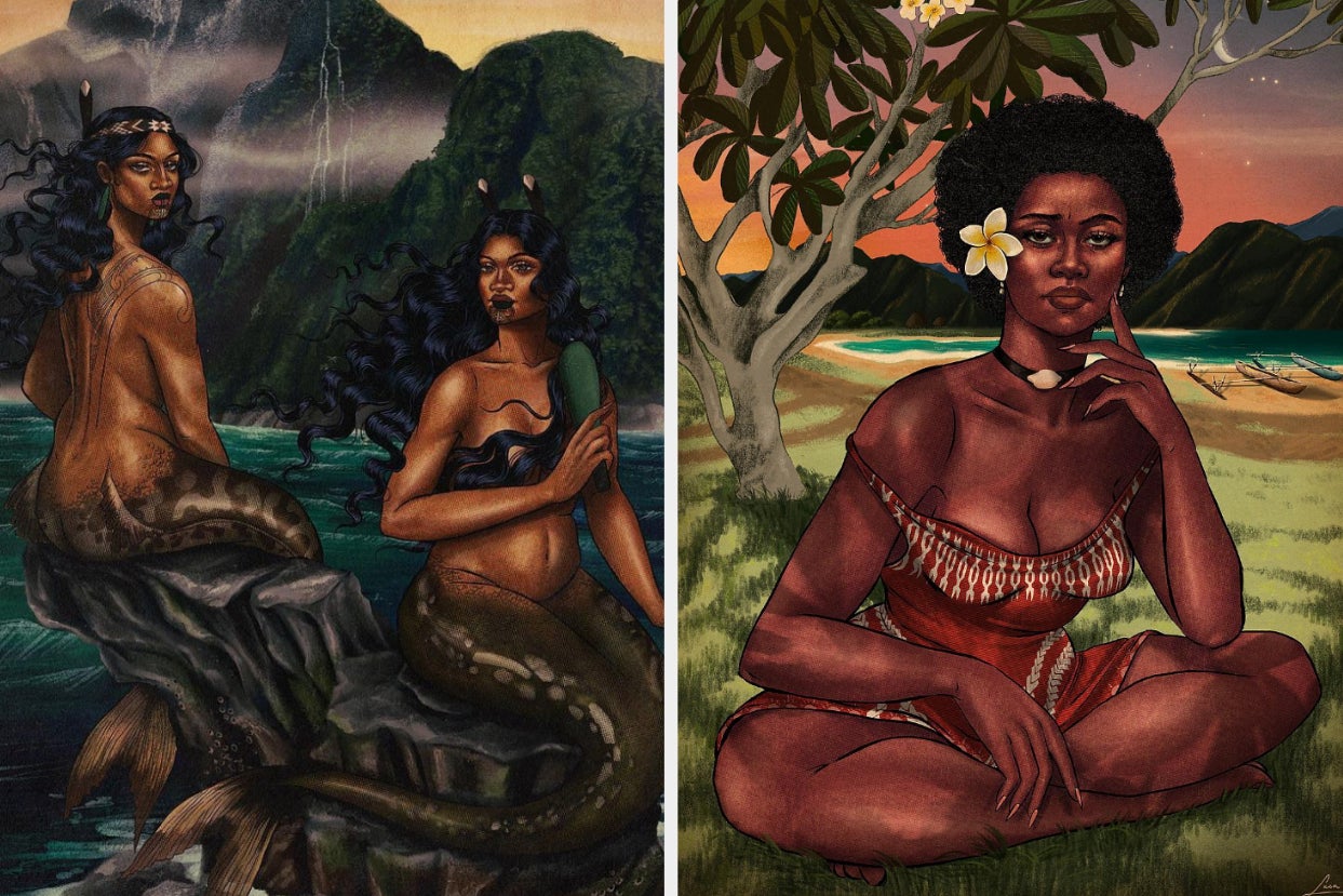 “My Art Is A Continuation Of That Love Of Expression Of Femininity”: This Queer Artist Creates The Most Beautiful Portrayals Of Pacific Islander Women You’ll Ever See