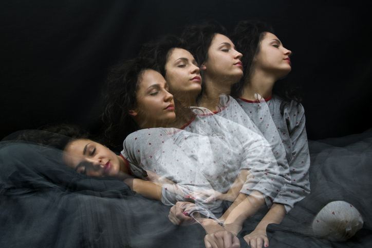 Multiple exposures of a person in pajamas, suggesting intimacy or the stages of a relationship