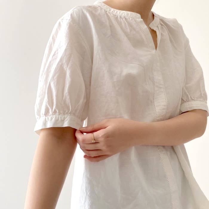 UNIQLO（ユニクロ）のおすすめファッションアイテム「リネンブレンドボリュームブラウス（半袖）」