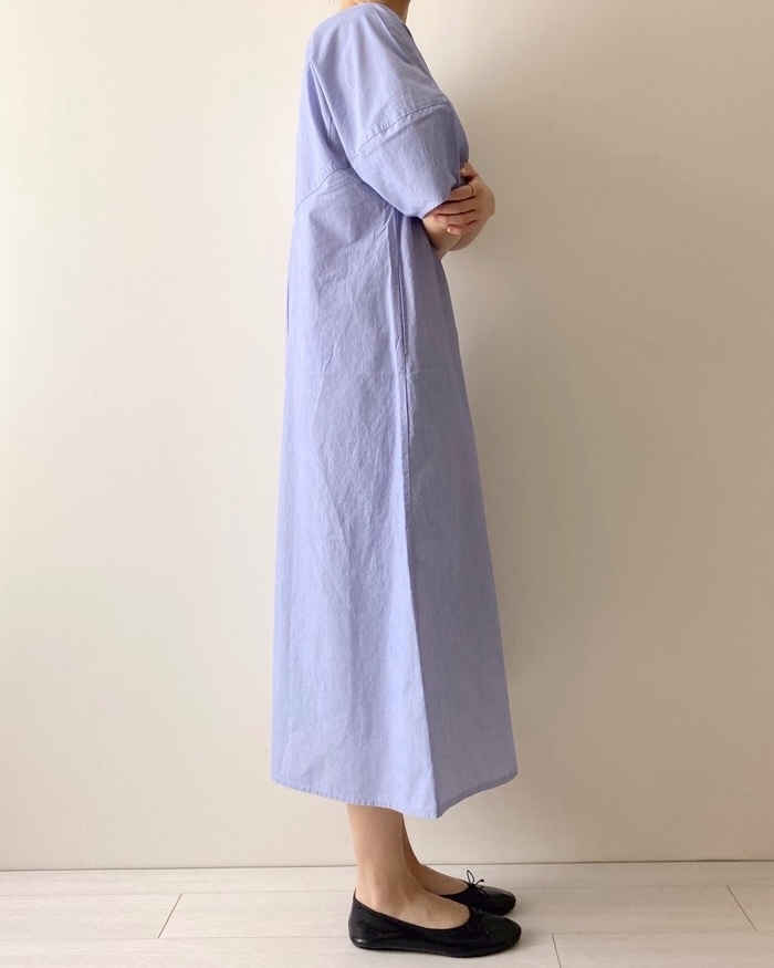 無印良品のおすすめファッションアイテム「婦人 涼感 ブロードプルオーバー半袖ワンピース」