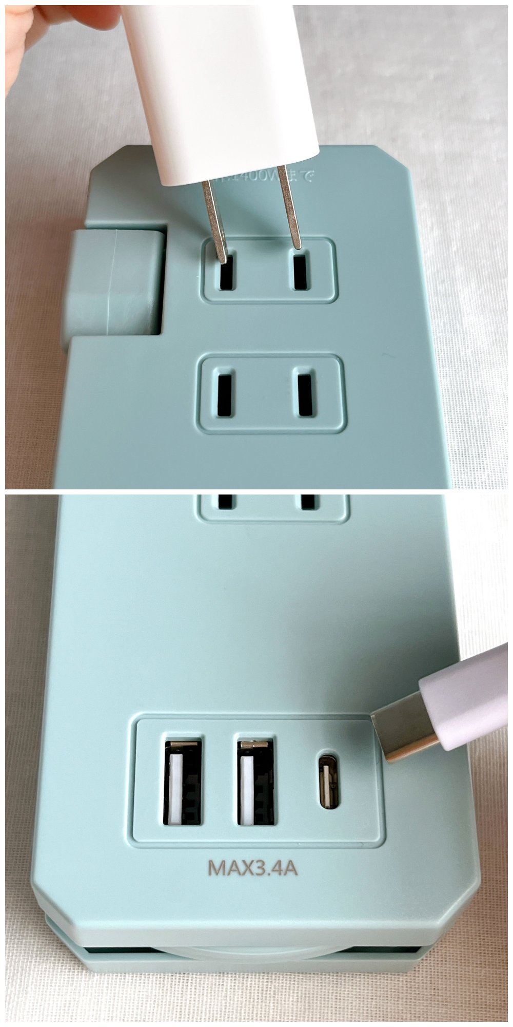 3COINS（スリーコインズ）のおすすめの便利グッズ「2コンセント2USB1Typecタップ」