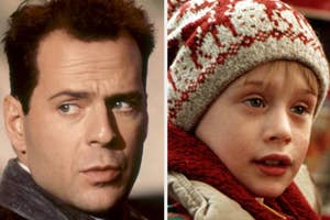 Bruce Willis in "Die Hard" and Macaulay Culkin in "Home Alone"