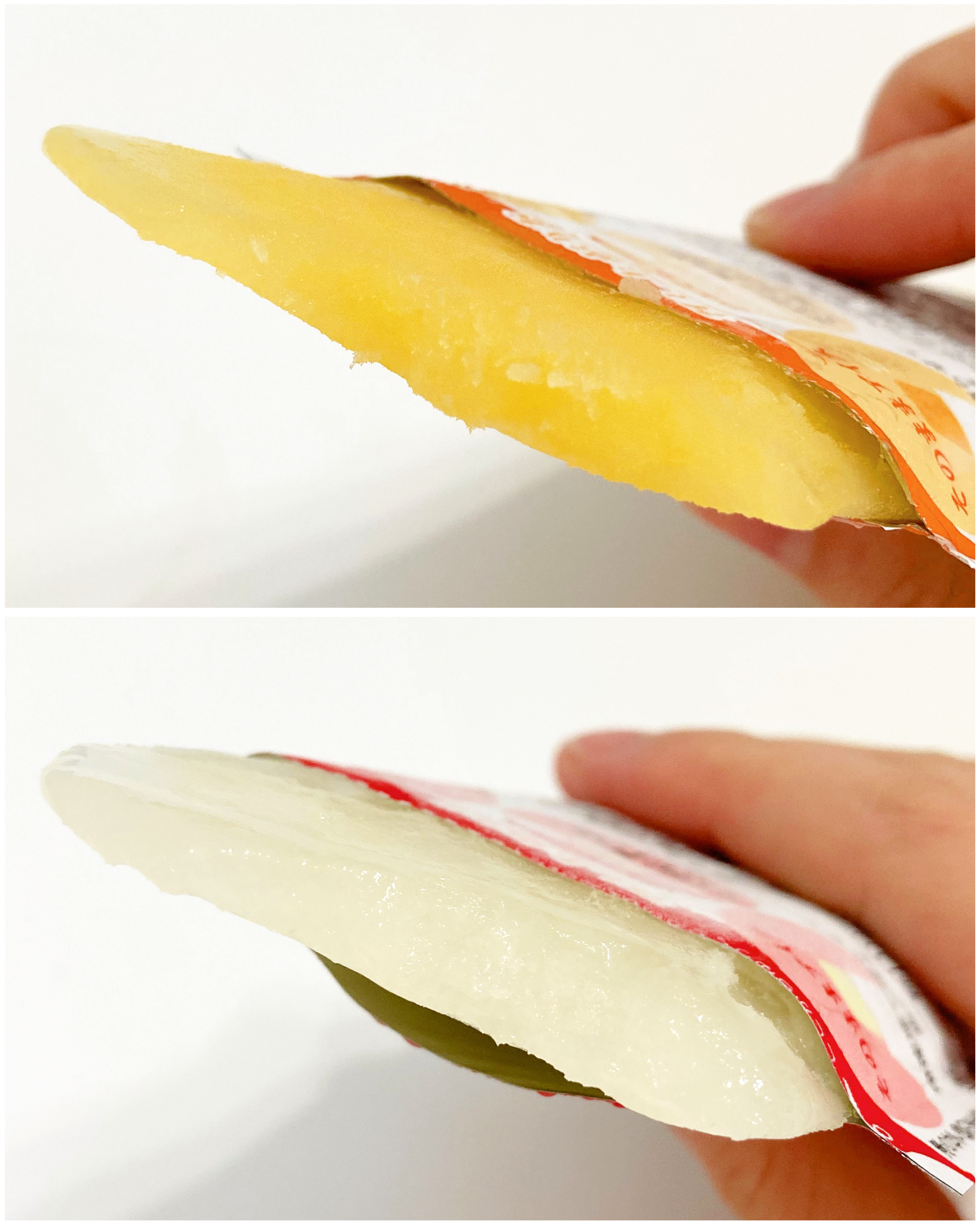 DAISO（ダイソー）で見つけた本格的アイス「凍らせて食べるみかんアイス」と「凍らせて食べるりんごアイス」