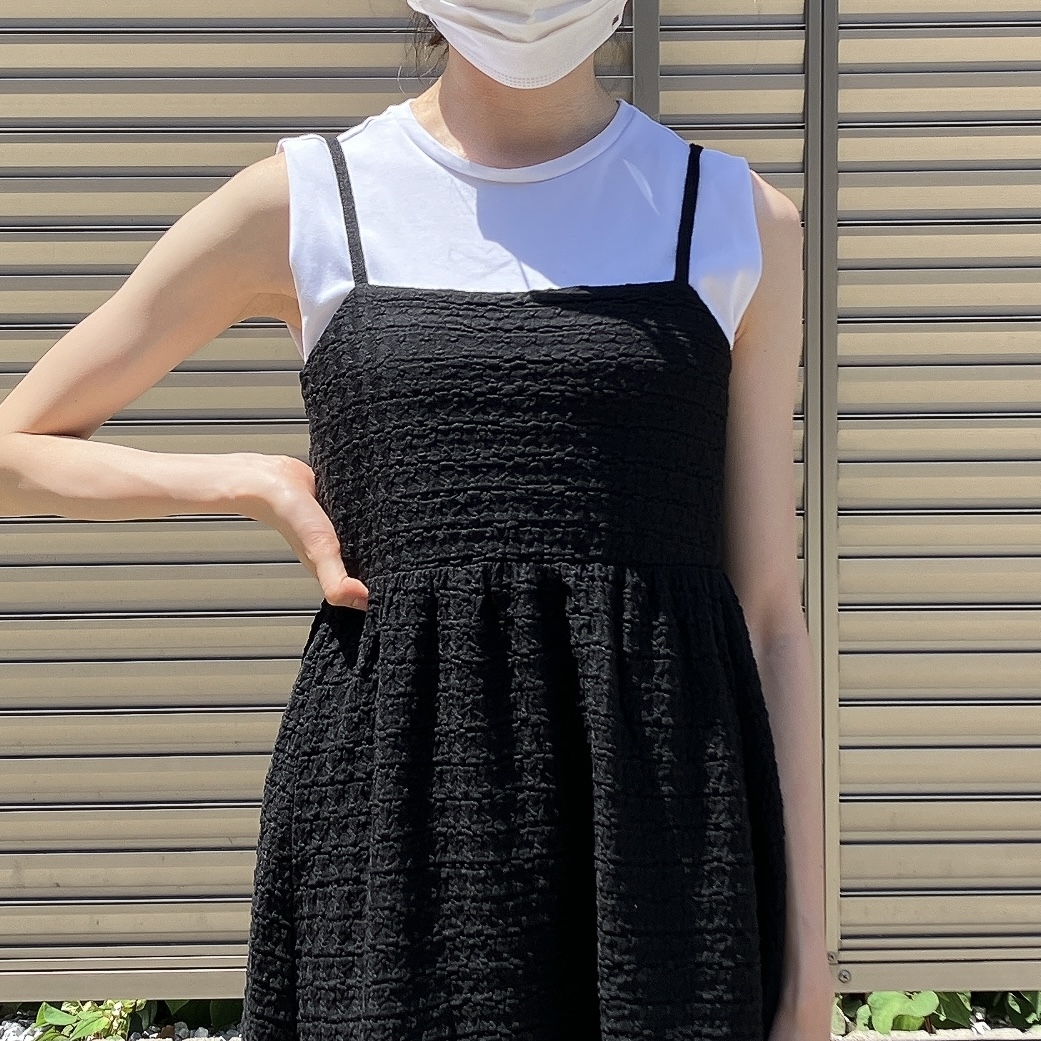 GU(ジーユー)のおすすめワンピース「バックリボンワンピース(ノースリーブ)+E」