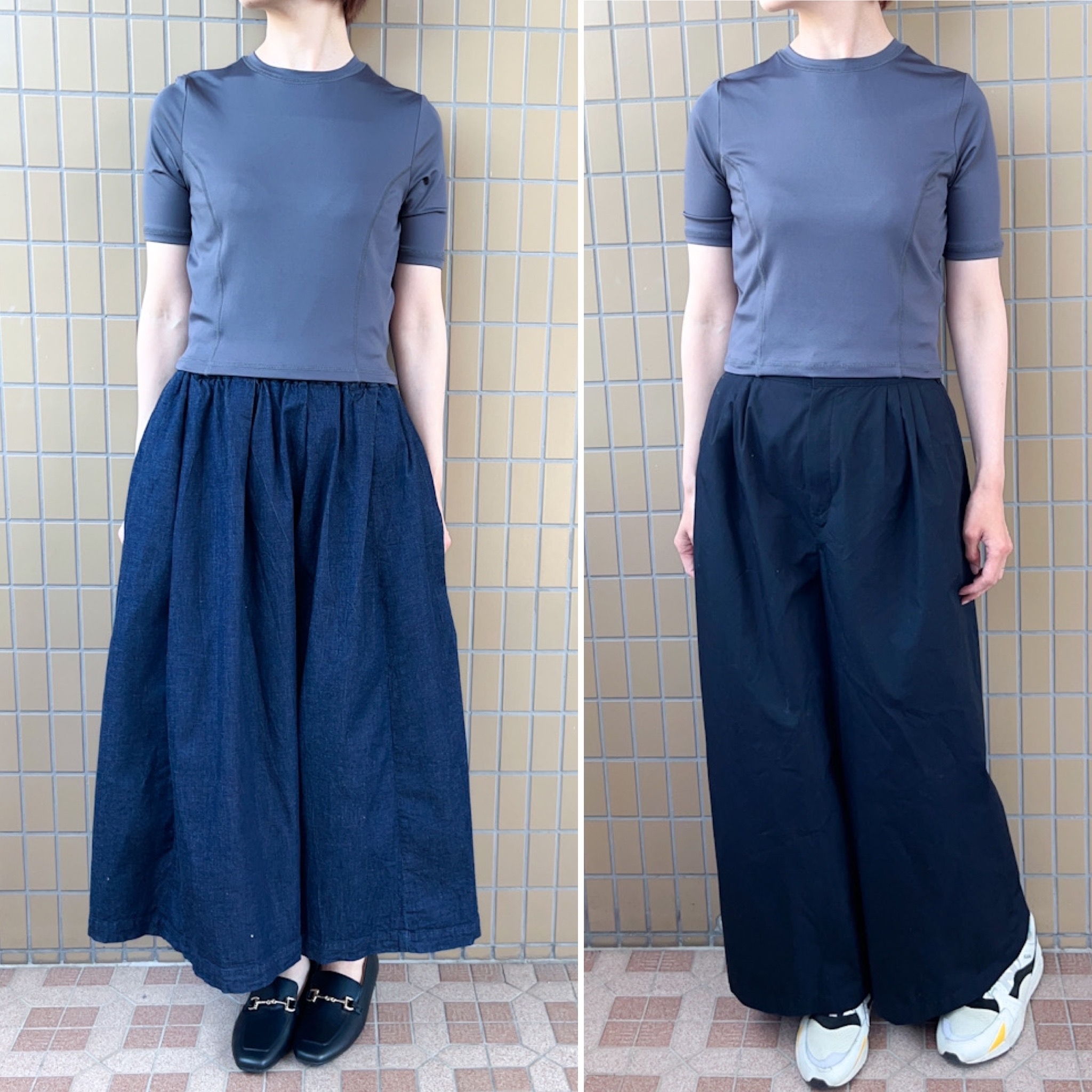 GU（ジーユー）のおすすめファッション「シームT(半袖)Q+E」