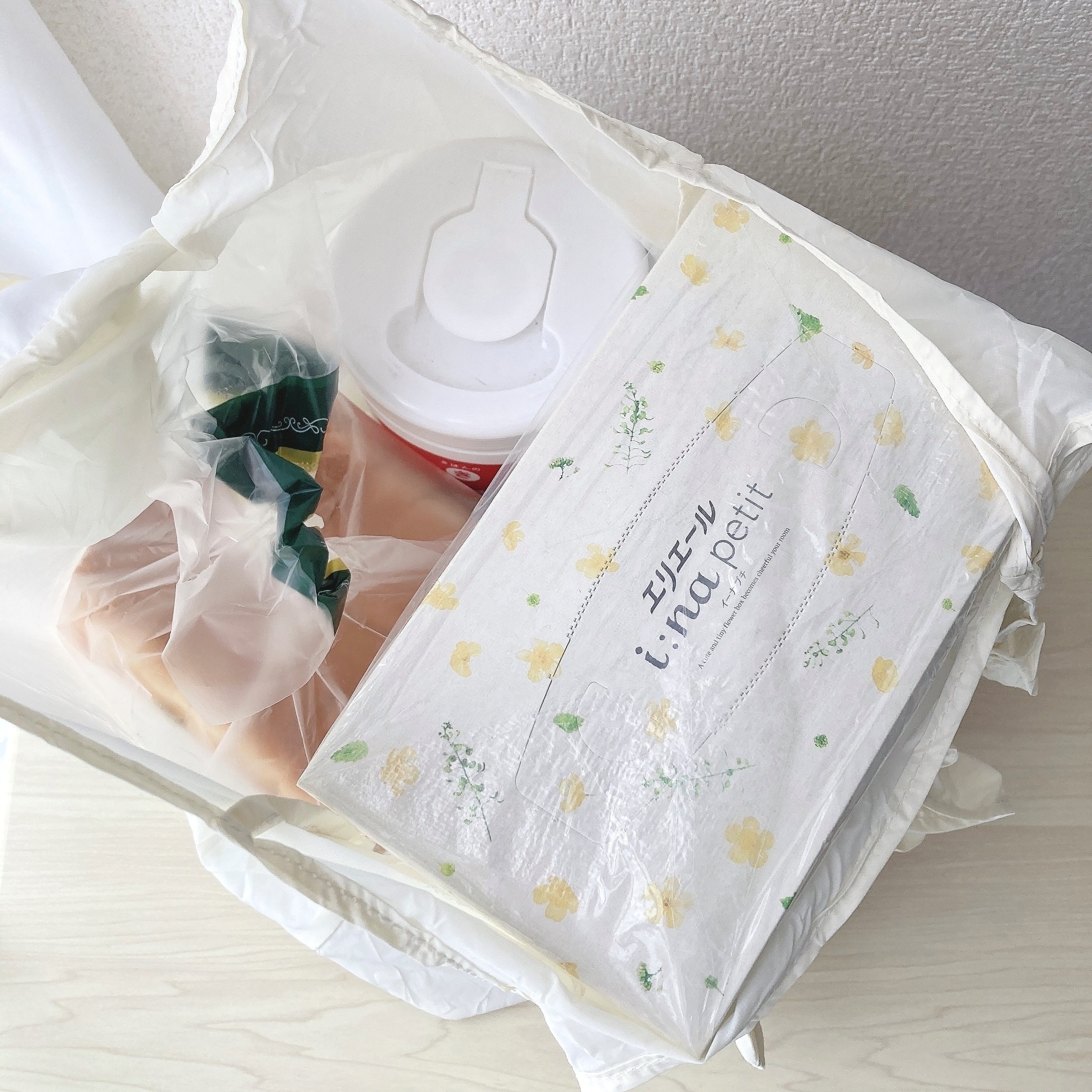 Francfranc(フランフラン)のおしゃれエコバッグ「くしゅらくエコバッグ フリル」