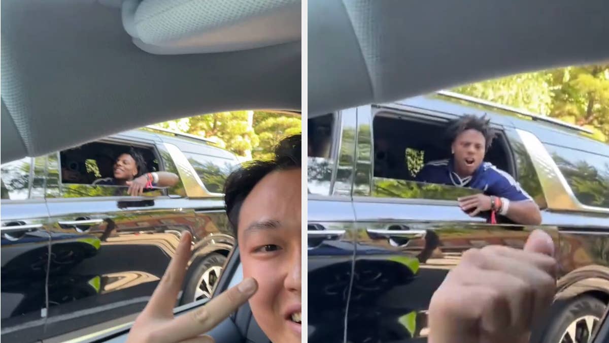 While in his car, the officer participated in a bark-off with the social media streamer.