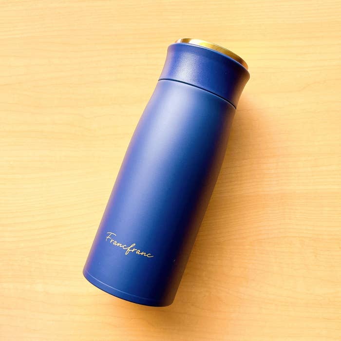 フランフランのオススメのグッズ「マット ステンレスボトル 350ML ネイビー」