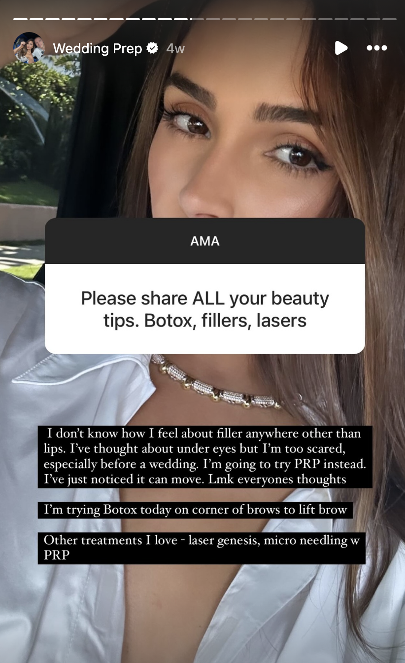 Screenshot from Olivia Culpo's Instagram story