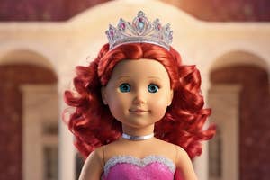 Princess doll with a tiara and pink gown