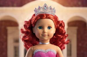 Princess doll with a tiara and pink gown