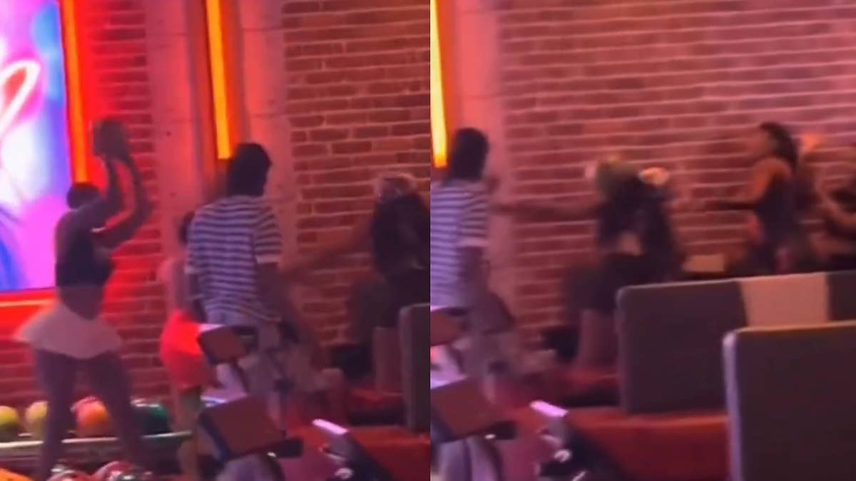 Video Shows Woman Throwing Bowling Ball at Someone's Head During Brawl
