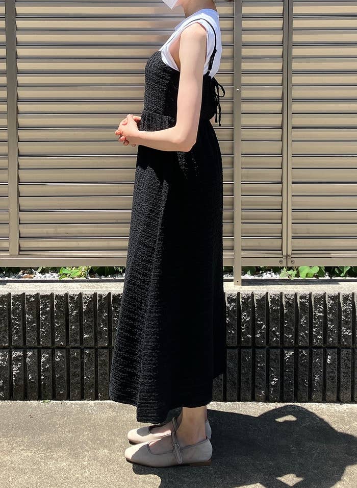 GU(ジーユー)のおすすめワンピース「バックリボンワンピース(ノースリーブ)+E」