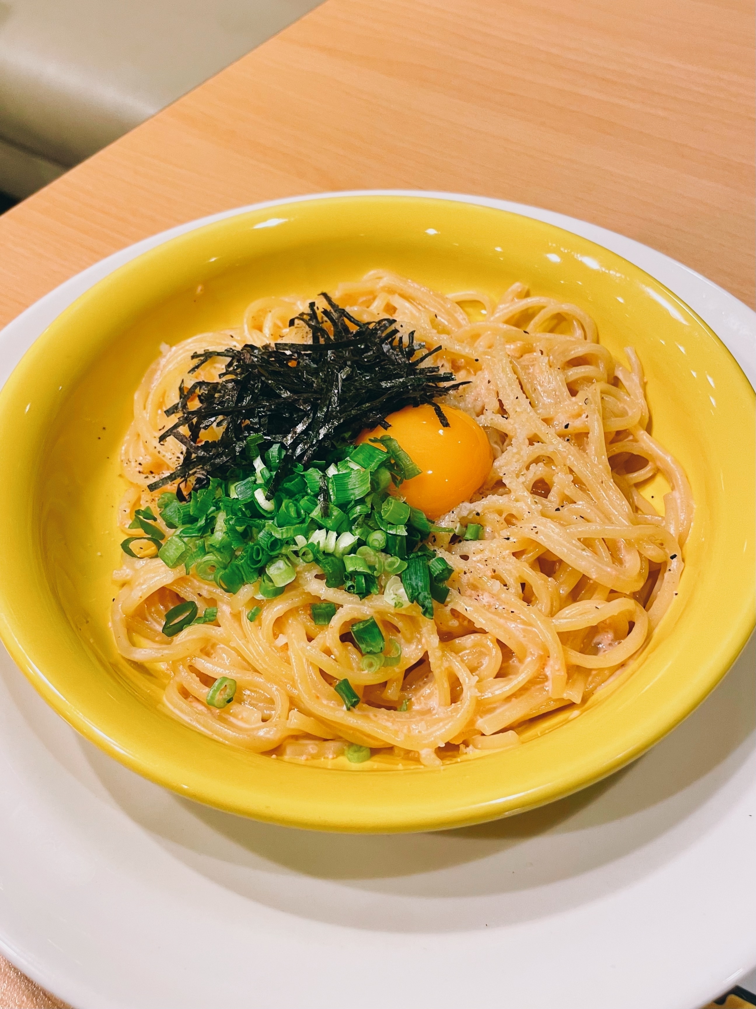 ガストのオススメのメニュー「明太クリームカルボナーラ」