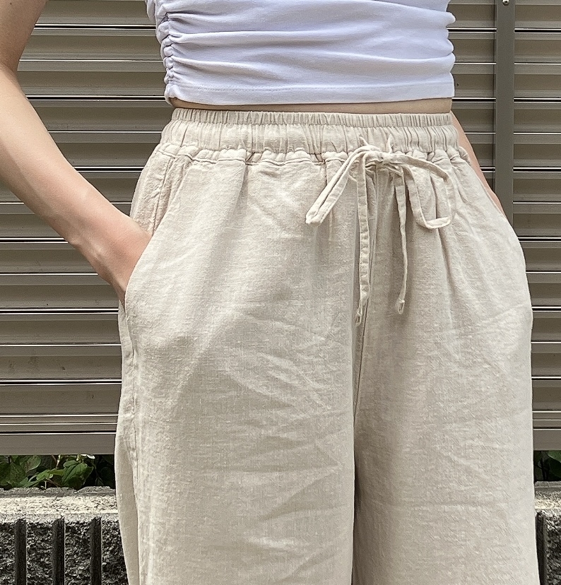 Honeys(ハニーズ)のおすすめパンツ「麻混ストレートパンツ」