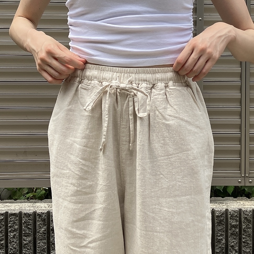 Honeys(ハニーズ)のおすすめパンツ「麻混ストレートパンツ」