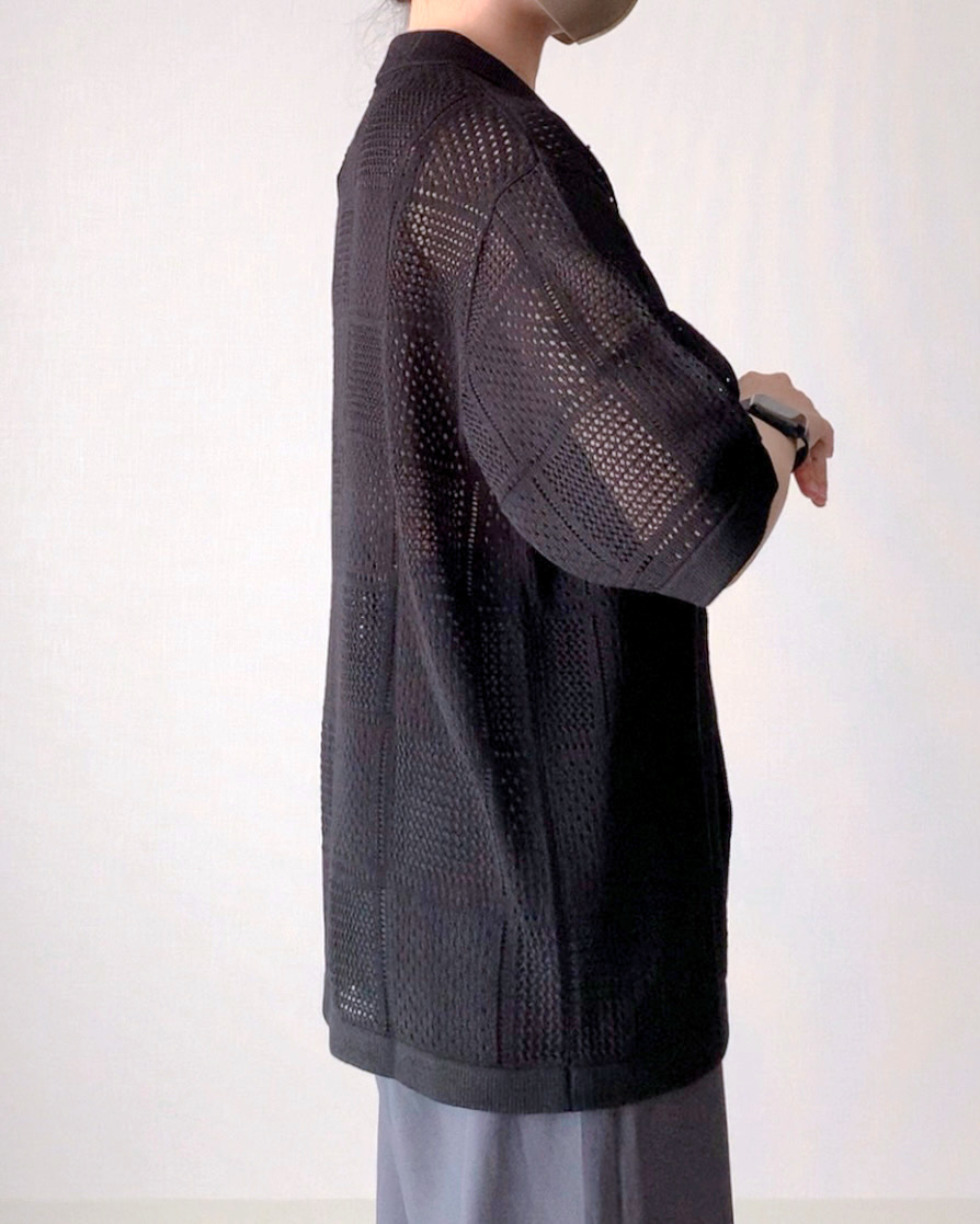 GU(ジーユー)のおすすめファッションアイテム「ウォッシャブルメッシュニットシャツ(5分袖)」