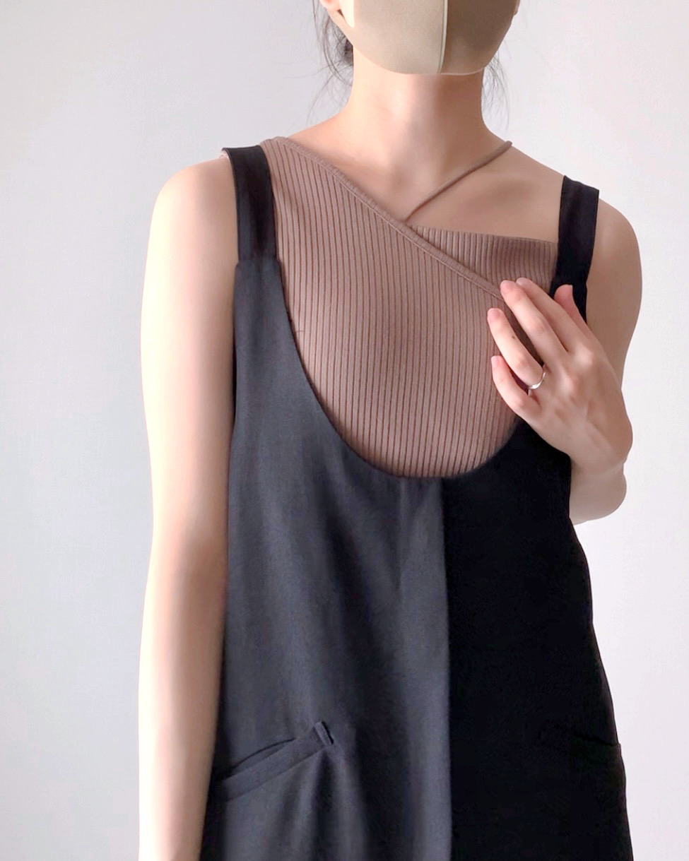 しまむらのおすすめファッション「変形キャミタンクセット」のコーディネート