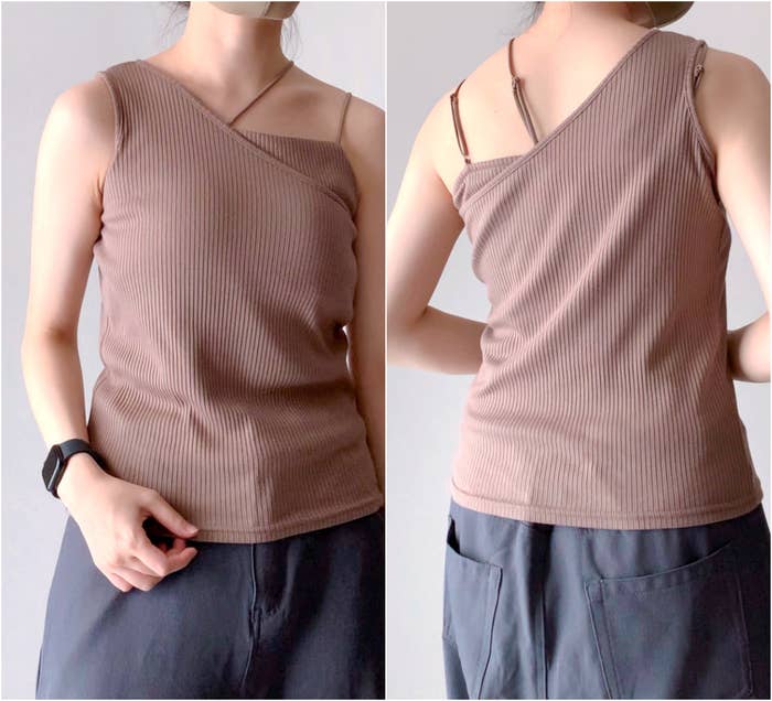 しまむらのおすすめファッション「変形キャミタンクセット」