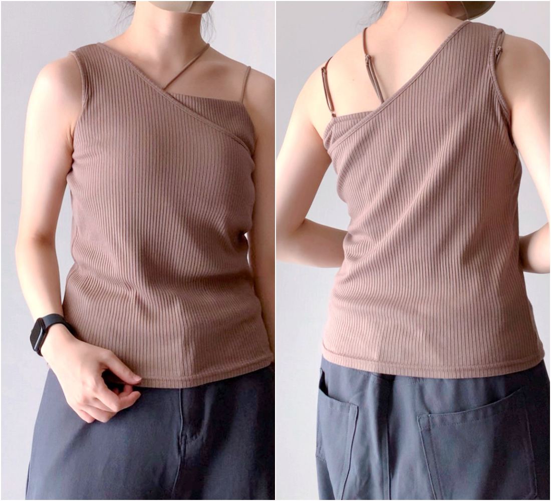 しまむらのおすすめファッション「変形キャミタンクセット」