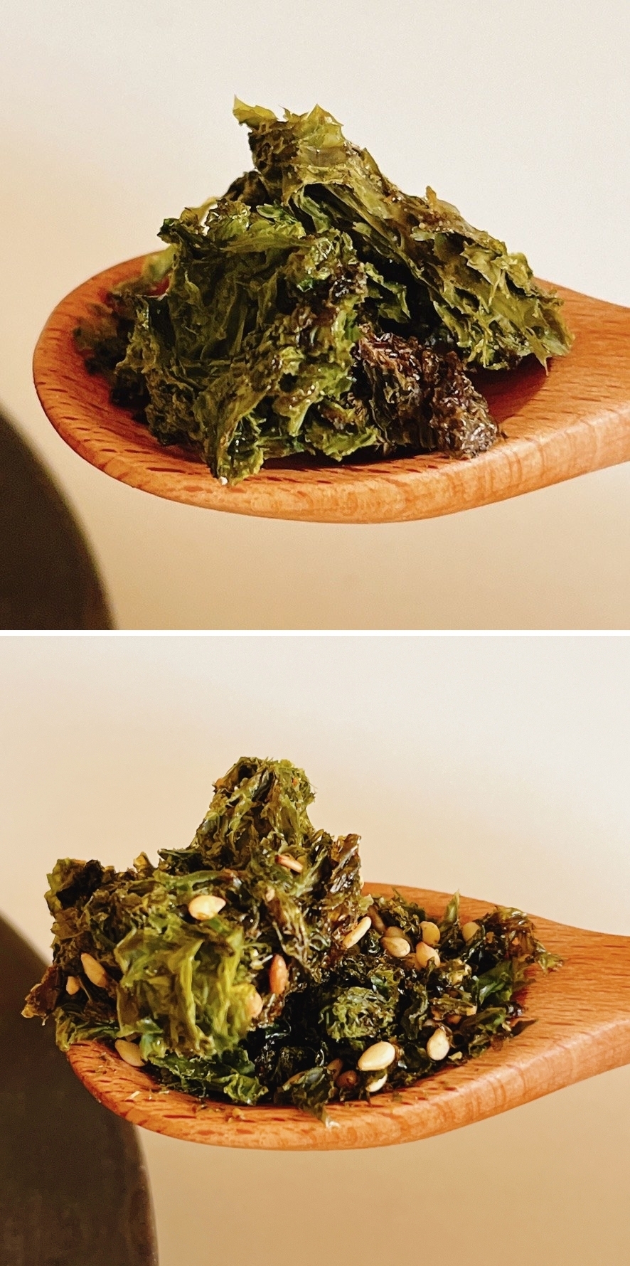 カルディのオススメフード「おやつ海苔（わさび味）」「おやつ海苔（ごま味）」