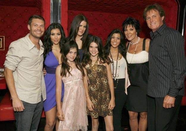 Ryan Seacrest with the Kardashians and Jenners
