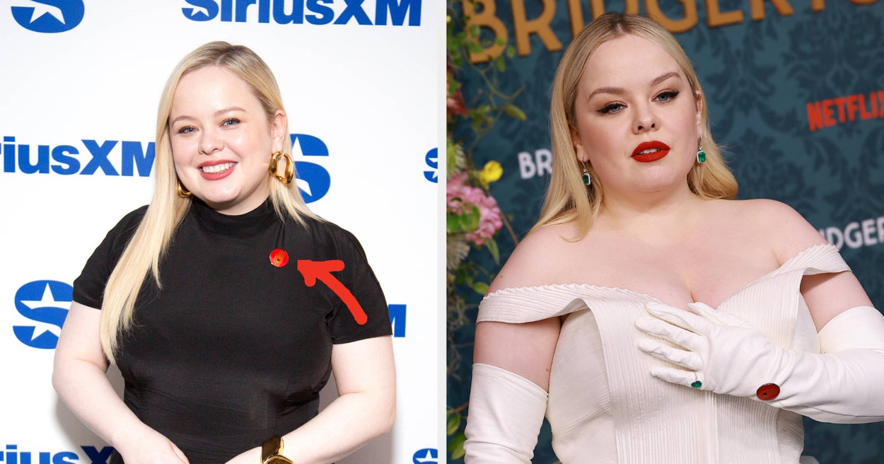 Nicola Coughlan Explained Why She’s Been Wearing A Red Pin Throughout “Bridgerton” Season 3 Promotion