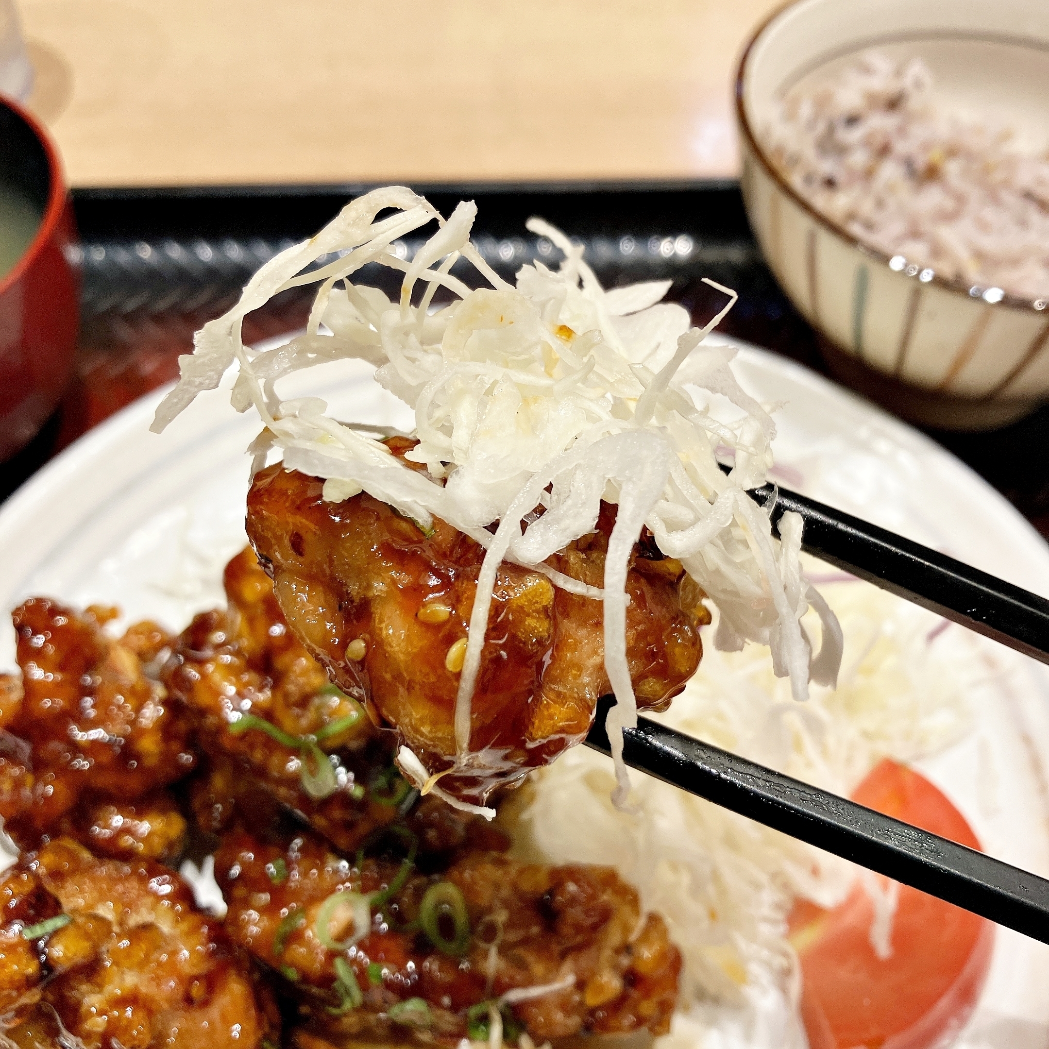 大戸屋のおすすめのメニュー「甘からだれの鶏唐揚げ定食」