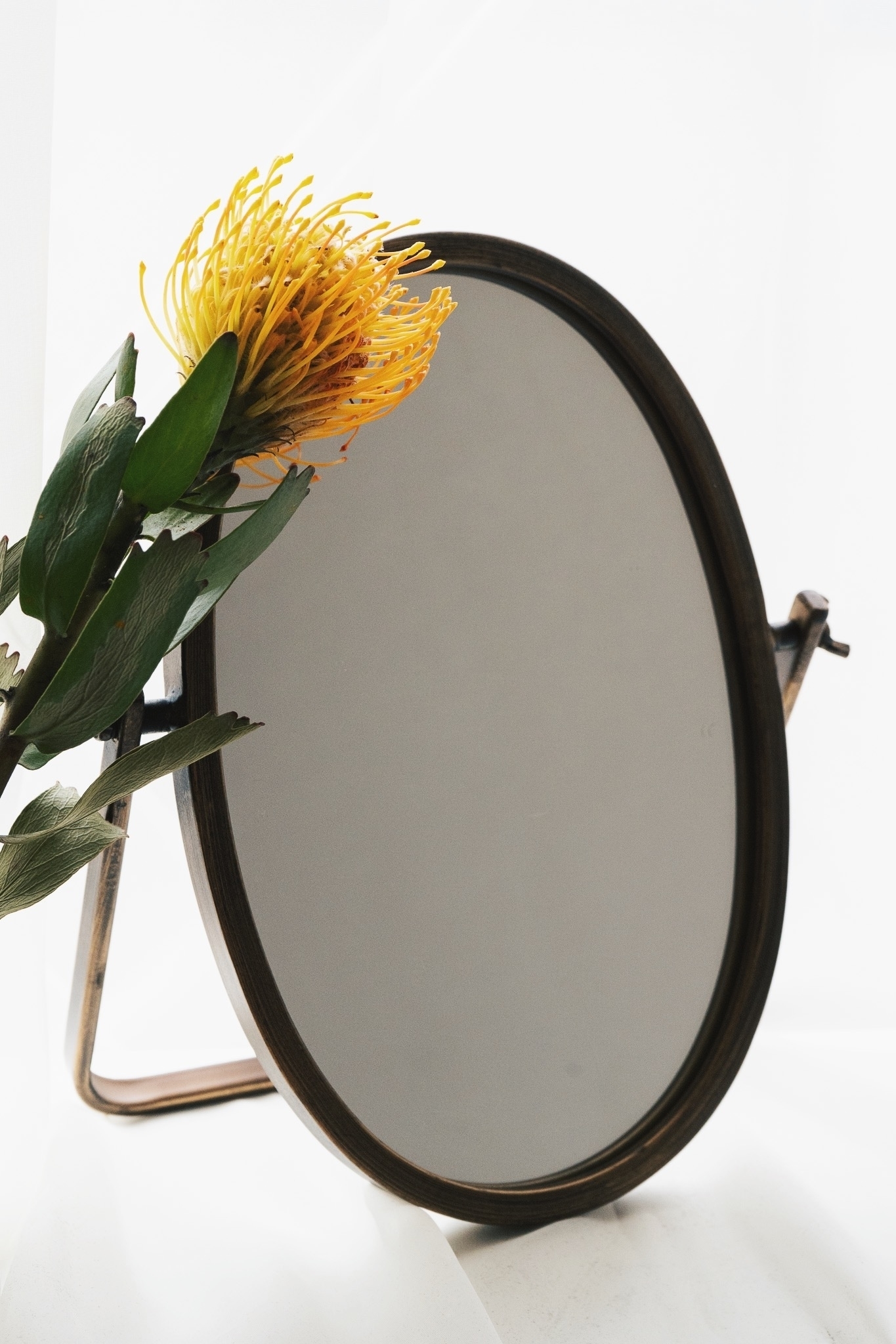 salut!(サリュ)のおすすめ雑貨「アンティークフレームミラー(ラウンド)」