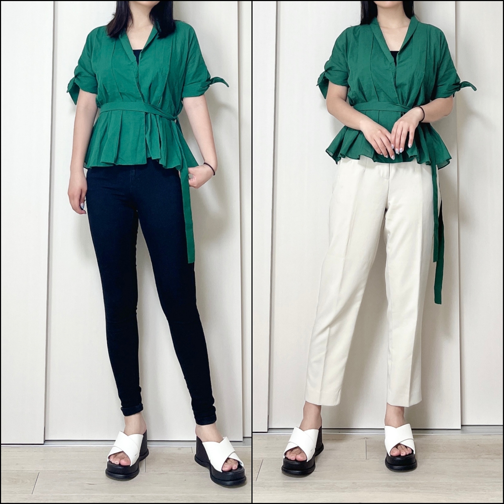 ZARA（ザラ）の「ZW COLLECTION ベルト プリーツ シャツ」