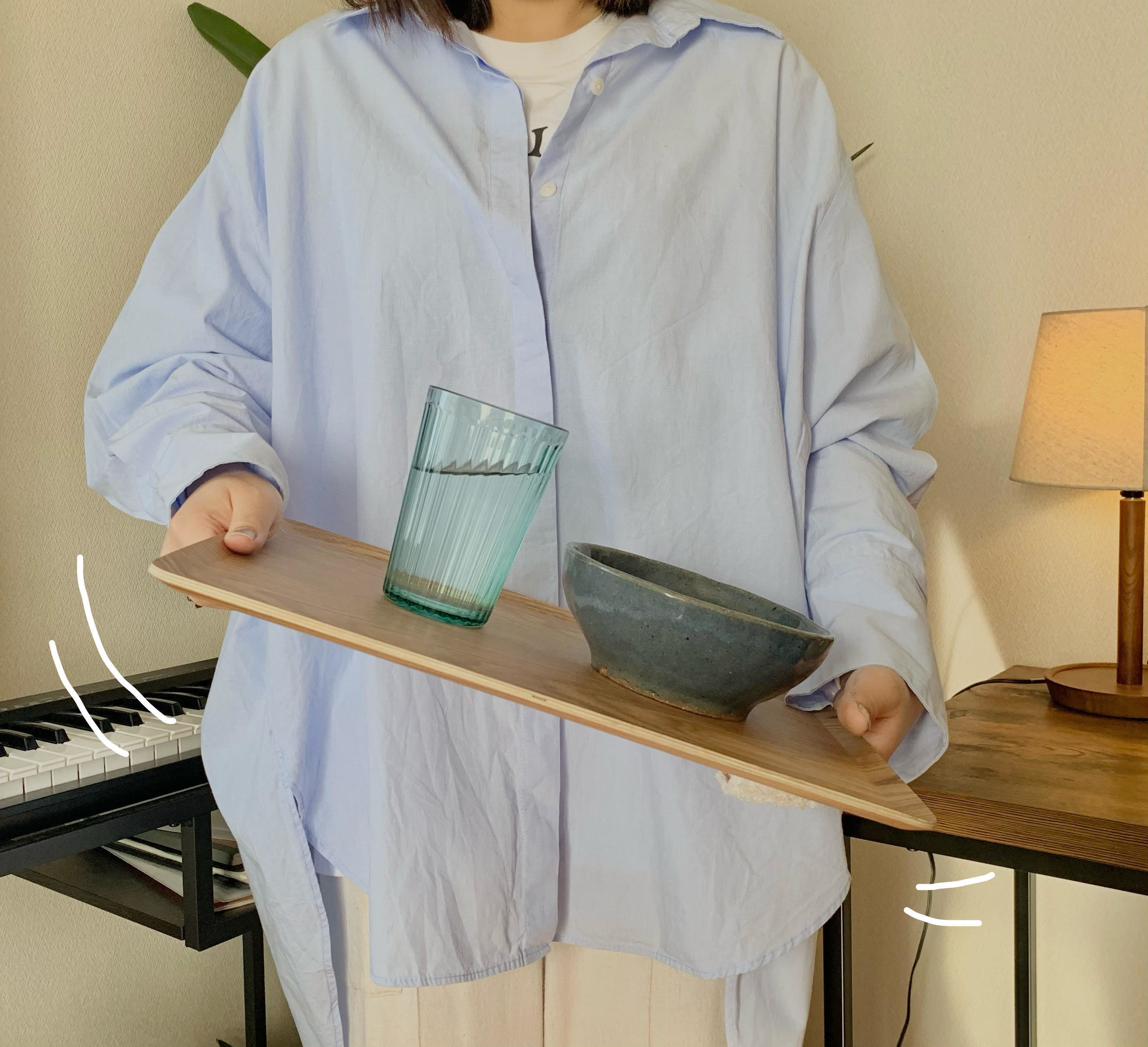 ニトリのオススメグッズ「すべりにくい木製トレー」