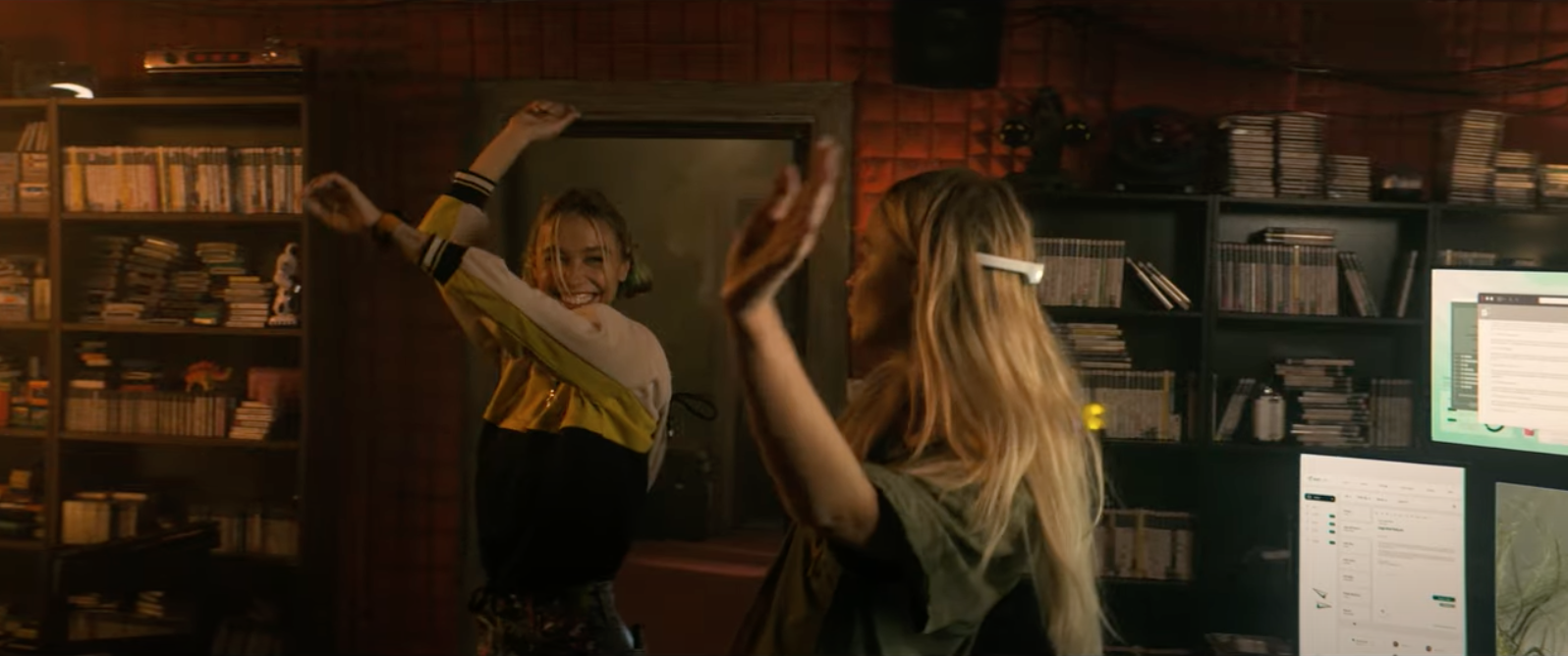 Sasha and Alexis in Latency dancing in the living room