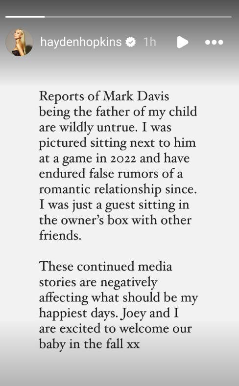 Hayden Hopkins Denies Mark Davis Paternity Claims Complex