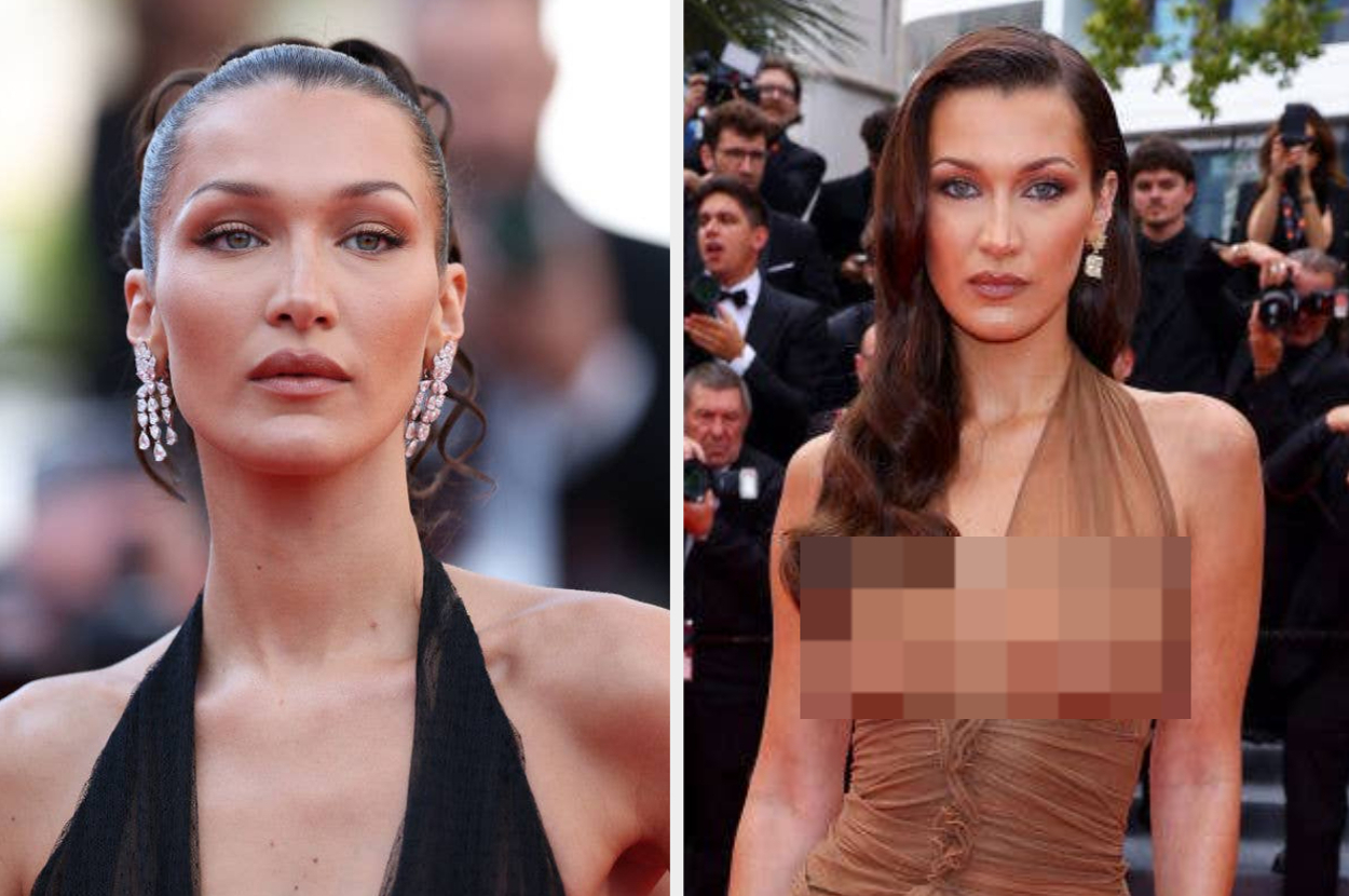 Bella Hadid Wore A Keffiyeh Dress To Cannes