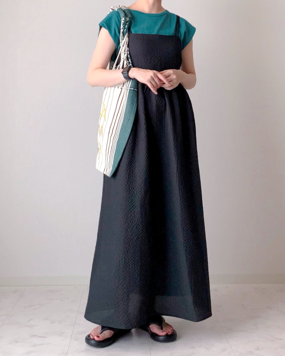 GU(ジーユー)のおすすめファッションアイテム「バックボタンセーター(半袖)Z+E」のコーディネート