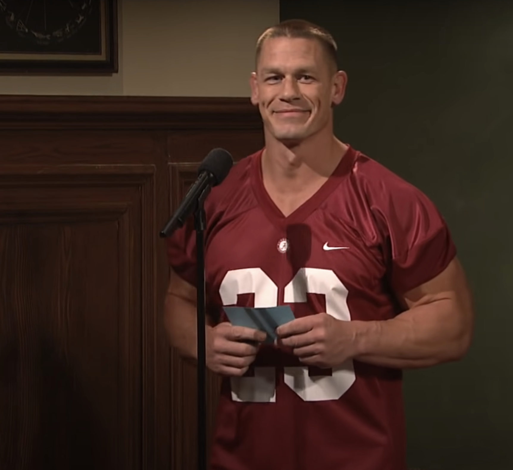 John Cena as a college football player