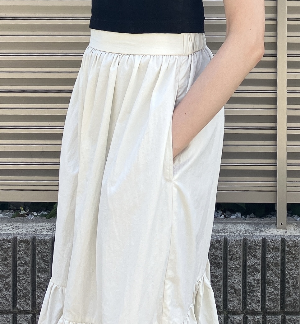 GU(ジーユー)のおすすめスカート「ティアードフレアロングスカートZ+E」