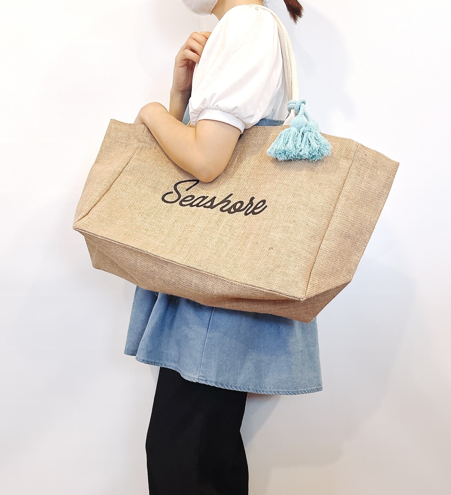 しまむらのおすすめファッションアイテム「ビッグジュートTT」