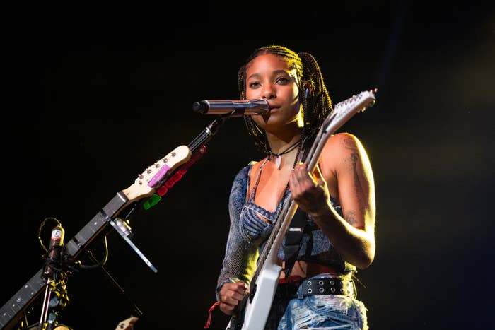 Closeup of Willow Smith onstage