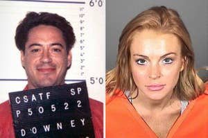 Mugshots featuring Robert Downey Jr. and Lindsay Lohan