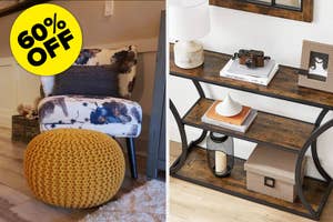 Sale poster showing bedroom furniture with a 60% off badge