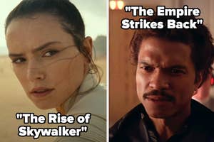 Rey and Lando Calrissian from Star Wars