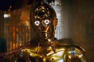 C-3PO looking shocked.