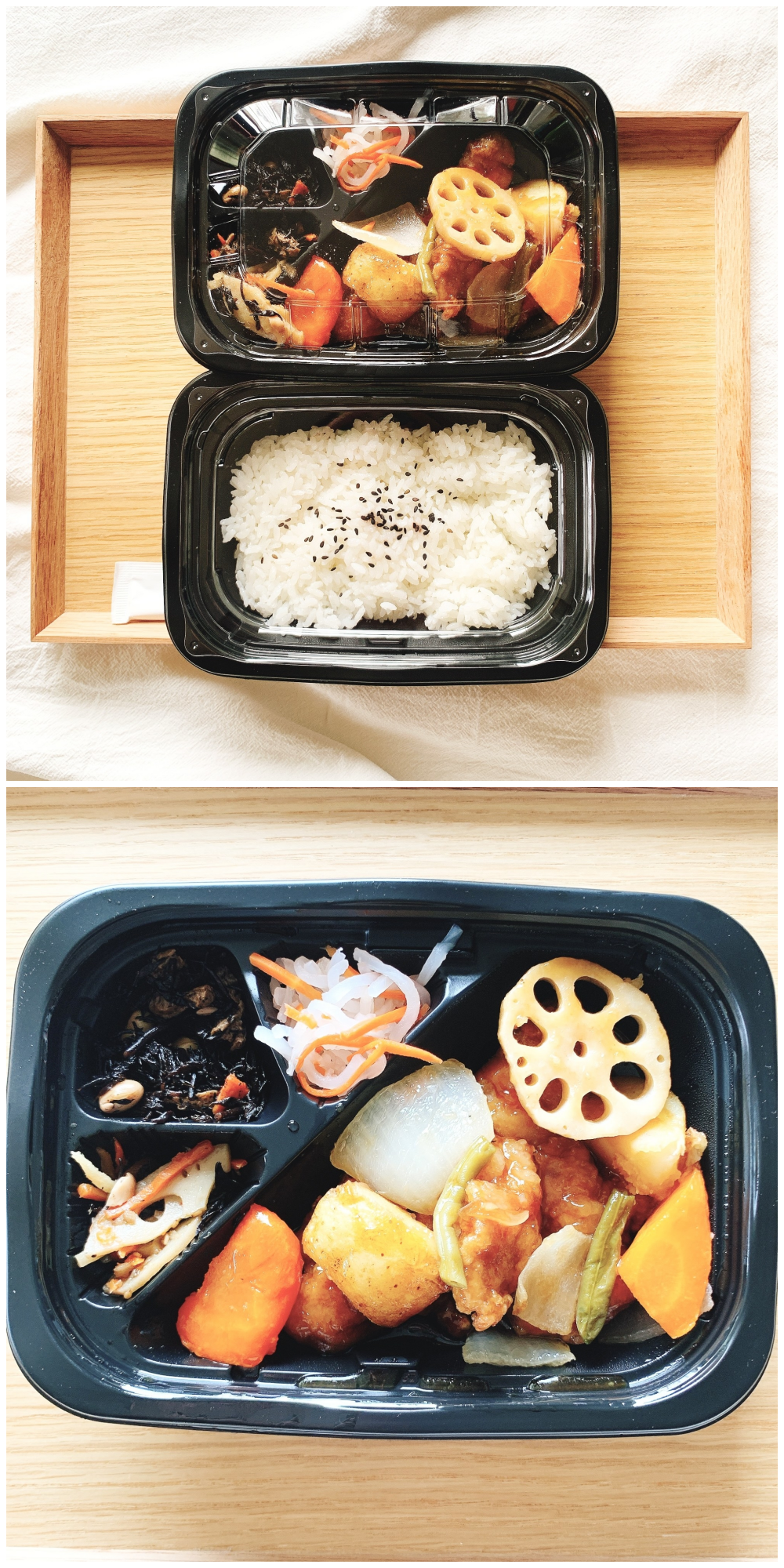 大戸屋のおすすめのお弁当「鶏と野菜の黒酢あん弁当」