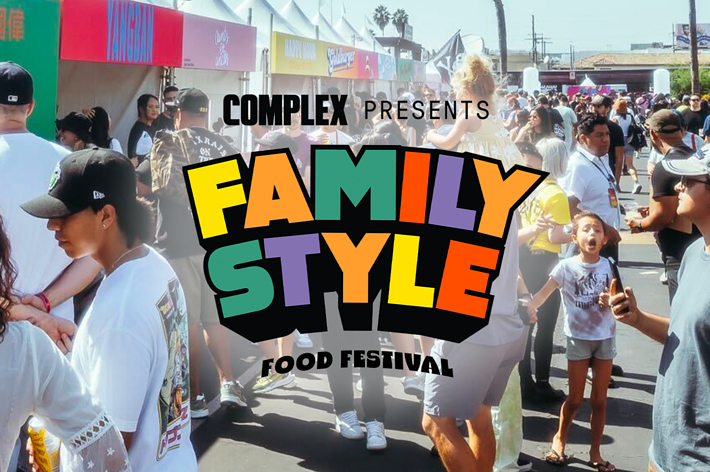 Complex presents Family Style Food Festival with people enjoying food and activities at various vendor booths
