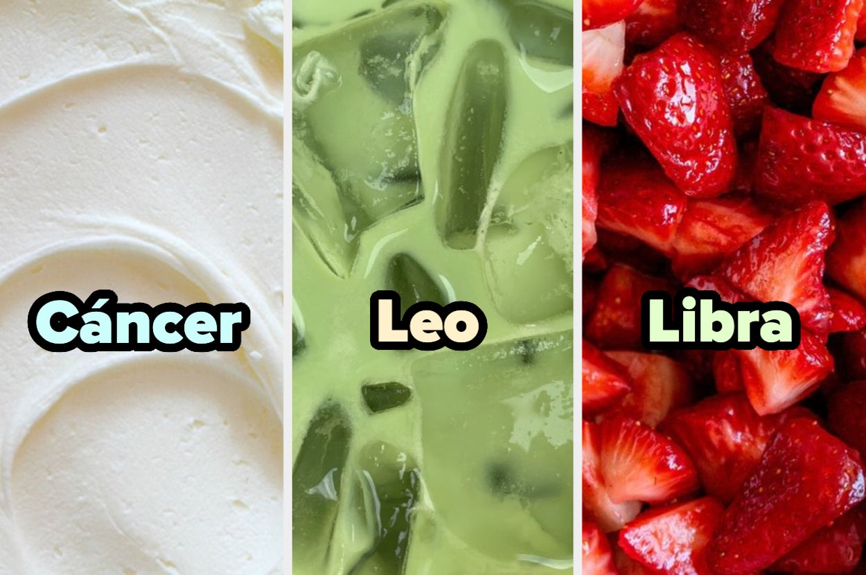 Tres tipos de helado asociados a los signos del zodiaco Cáncer, Leo y Libra