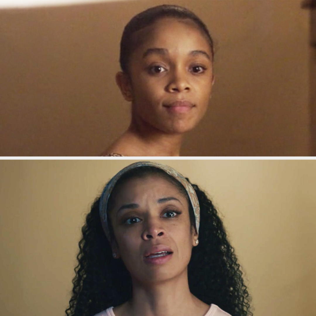 Rachel Hilson in top image, Susan Kelechi Watson in bottom image, both posing indoors with neutral expressions