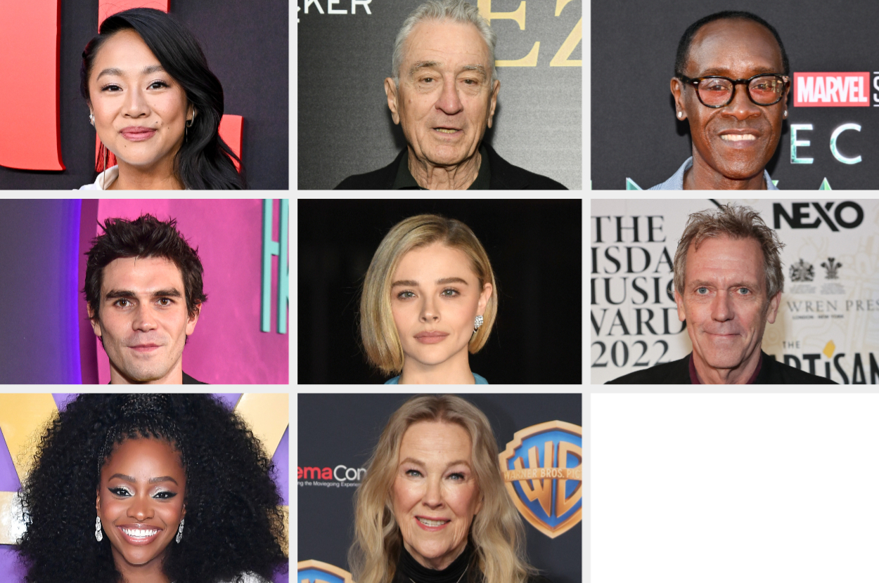 Lana Condor, Robert De Niro, Don Cheadle, Darren Barnet, Chloë Grace Moretz, Hugh Laurie, Emma McDonald, Catherine O'Hara are pictured