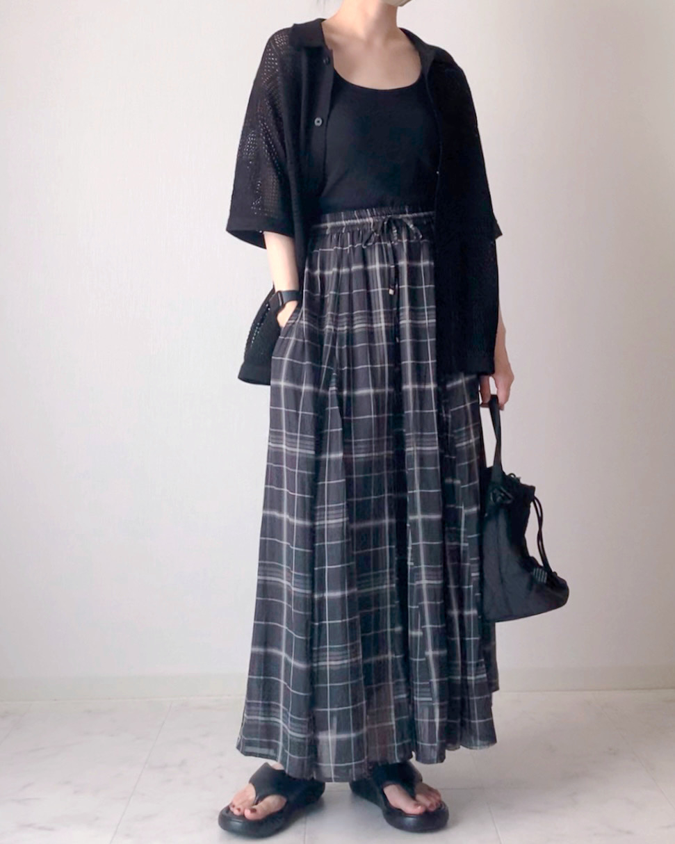 GLOBAL WORK（グローバルワーク）のおすすめファッションアイテム「エアリーリラックスフレアスカート/975462」のコーディネート